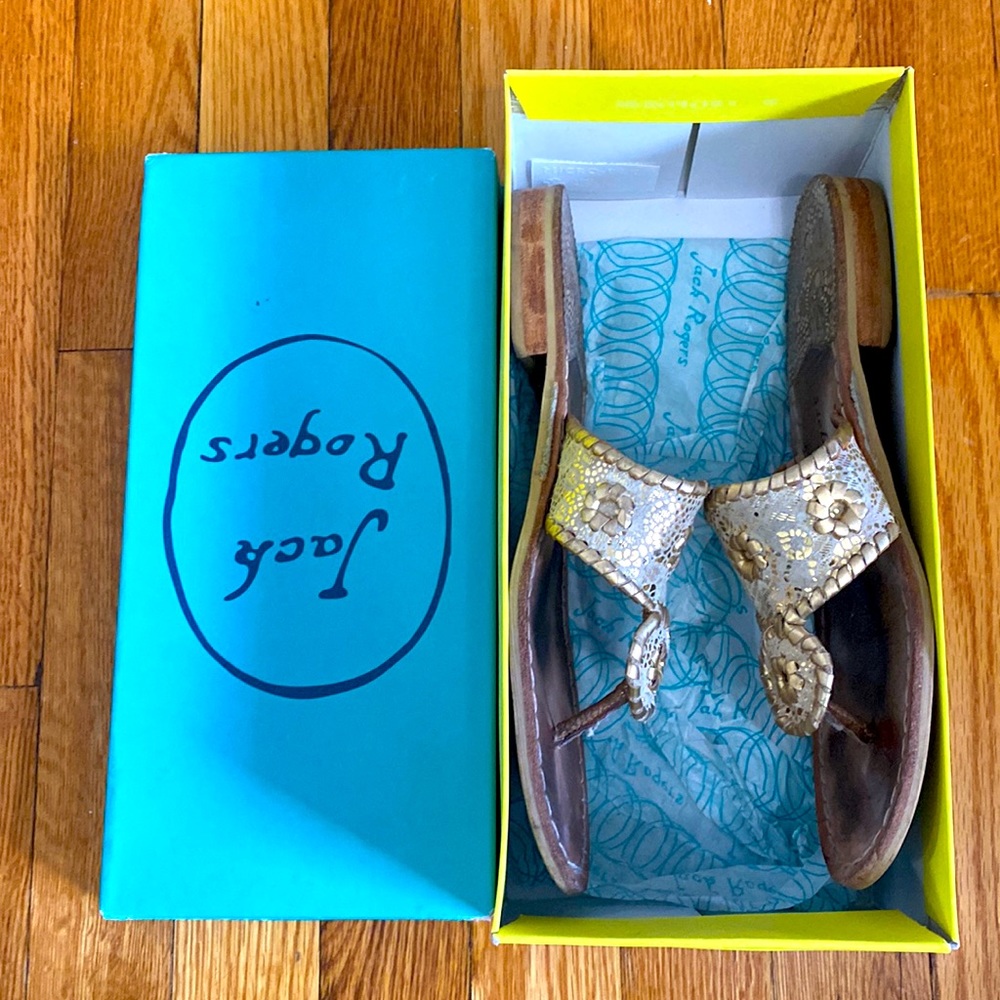 Jack Rogers Gold Sandals